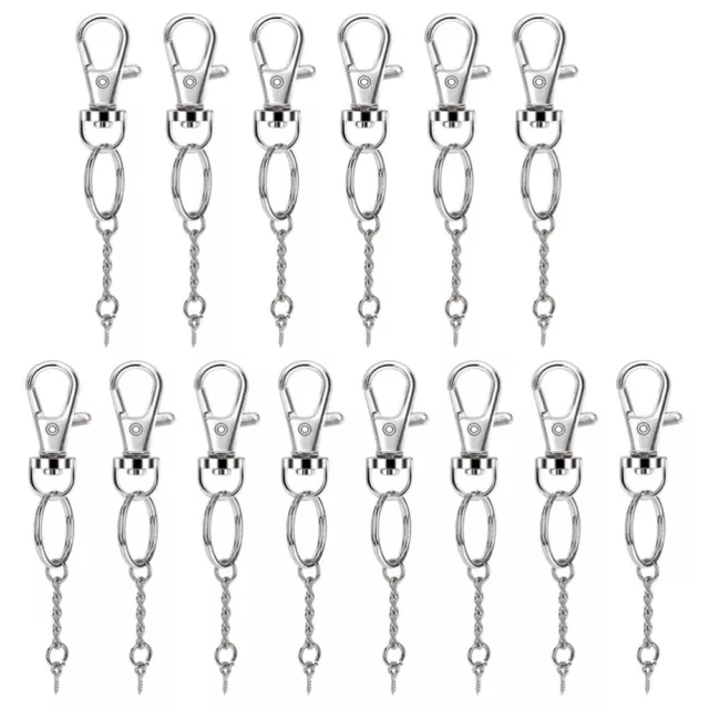 40 Sets Swivel Snap Hooks Keychain with Chain and Jump Rings