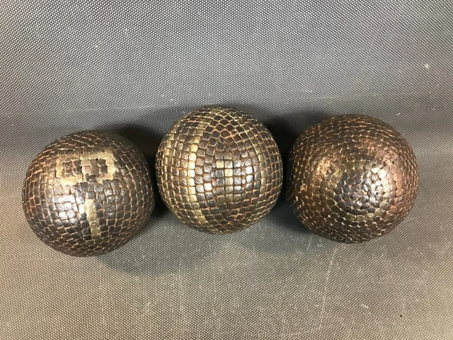 Anciennes Boules De Pétanque Ou Lyonnaise - Jeu D'occasion Vintage