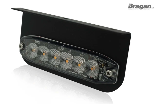 12v 24v LED Bianco Lampeggiante Luce Strobo Universale Accessorio + Supporto