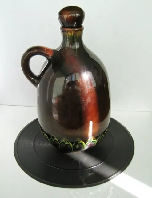 Ukrainian Home décor pottery beverage carafe handmade raku ceramic gift