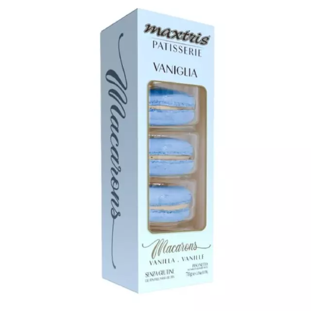 Macarons Maxtris Patisserie Saveur Vanille Celeste 5 Pcs 78 G