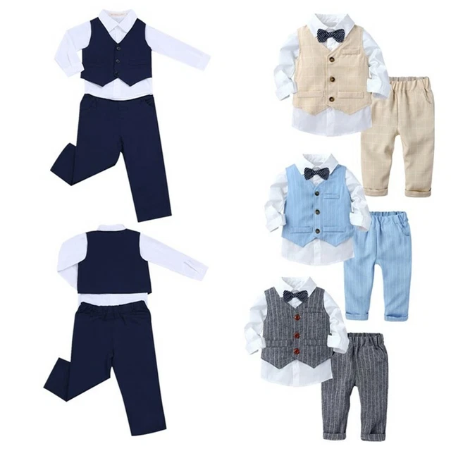 Abito formale bambino bambino gentiluomo matrimonio battesimo paggio abito camicia camice