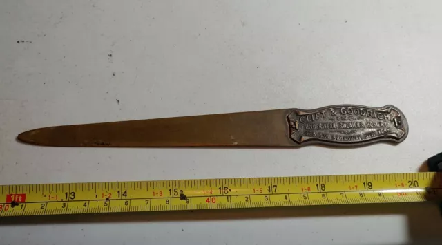 Vtg Clift & Goodrich Inc Underwear Hosiery New York Advertising Letter Opener