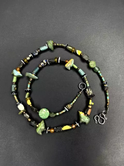 Old Trade Antique Jewelry Of Roman Glass Beads Necklace From Ancient Roman