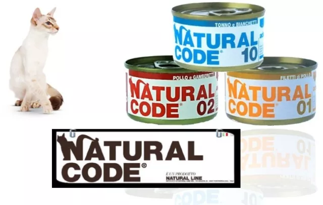natural code scatolette per gatto 85 gr mix gusti 90 pz