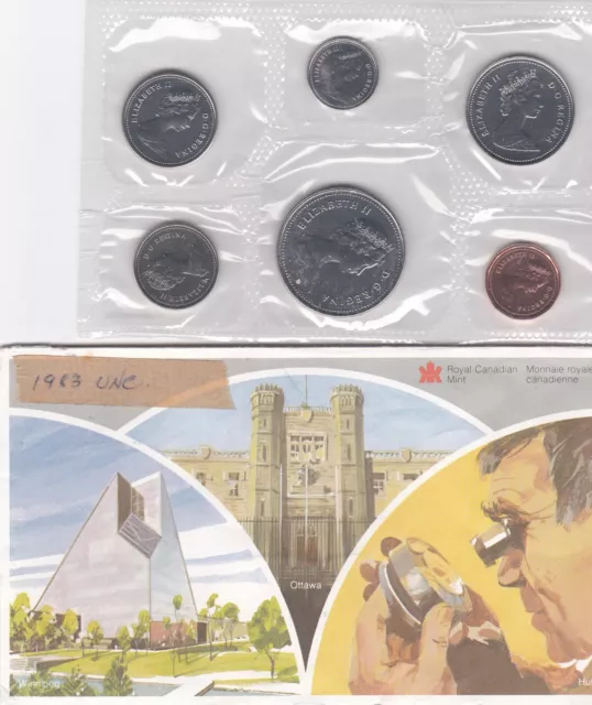 1983 Canada 6 coin proof-like set COA & Envelope