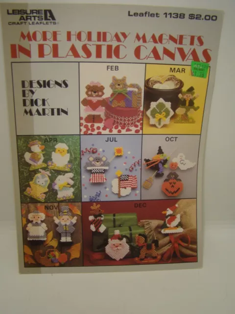 Leisure Arts Plastic Canvas Pattern Book More Holiday Magnets