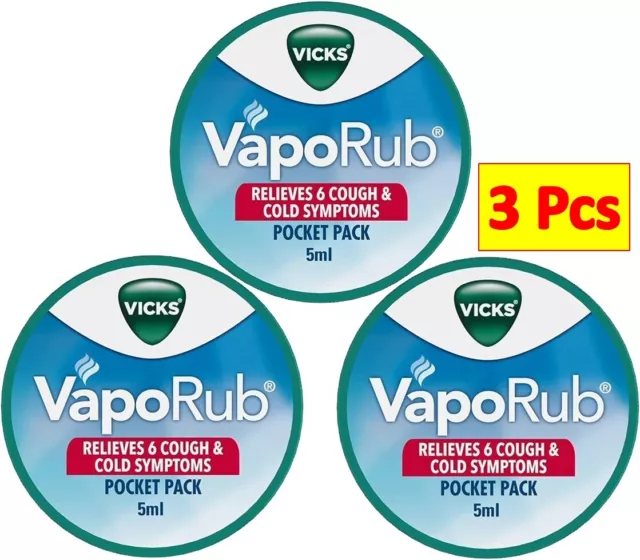 3 x Vicks VapoRub 5 ml Packung
