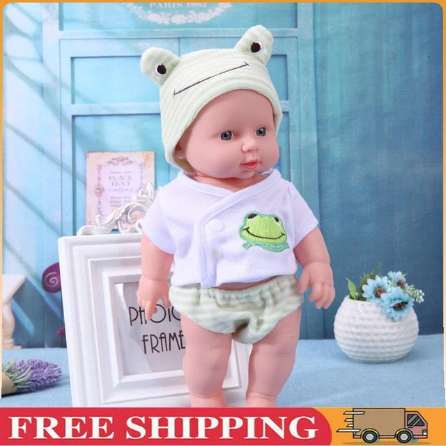 30cm Finished Doll Washable PVC 3D Prop Doll Baby Companion Toys (Green) ！