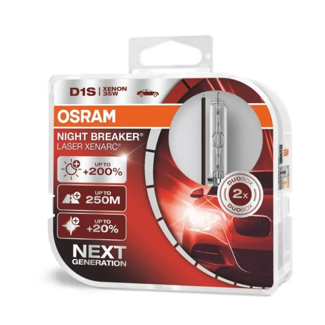 Kit 2 Ampoules Xénon auto Osram XENARC® NIGHT BREAKER® LASER D1S 220% 66140XNN-H
