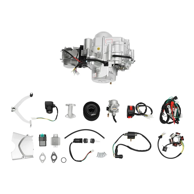 125CC Kit Motore 4 Corti Avviamento Elettrico 3+1 Reverso per ATV Quad Go Kart