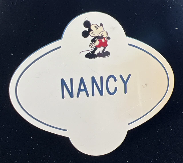 DISNEYLAND EMPLOYEE CAST Member Name Tag NANCY 1970 s 1980 s Mickey disneyland-employee-cast-member-name-tag-nancy-1970-s-1980-s-mickey