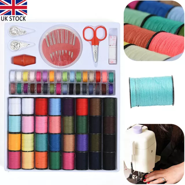 100 Piece Sewing Machine Thread Set Sewing Machine Spool Bobbin Set Kit Reel UK