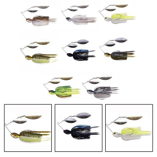 Leurres Métal à Hélice - Lot De 3 - Paillettes 3D, Pour Truite, Bar, Perche - 9g/14g/17g - 10