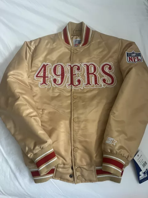 SAN FRANCISCO 49ERS Homage Exclusive Starter Jacket Gold SF Niners ...