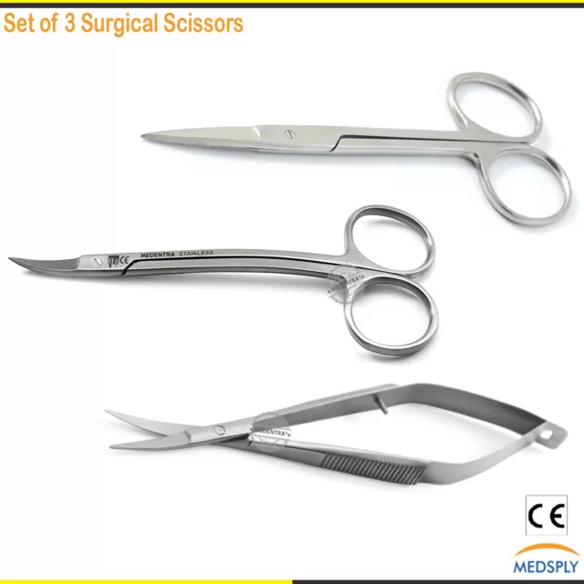 9 Jorgensen Scissors - Strongly curved blades round tips - BOSS Surgical  Instruments