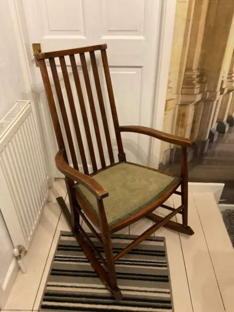 VINTAGE WOODEN ROCKING chair £39.99 - PicClick UK