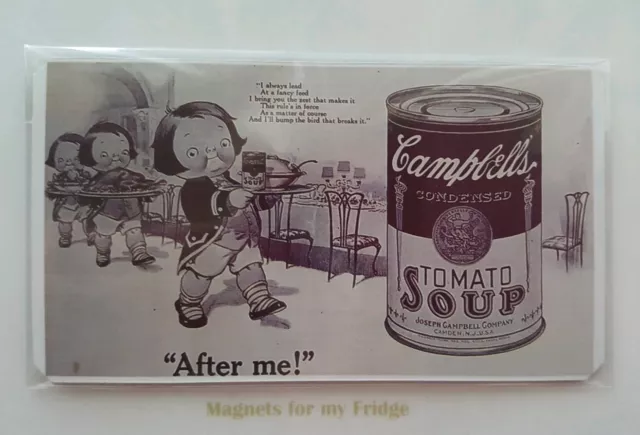 Vintage B & W Campbells Tomato Soup Advertisement Fridge Magnet - M486 Pdf