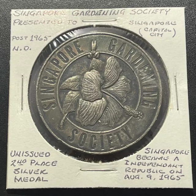 Singapore ND (1965) Silver Medal: Singapore Gardening Society