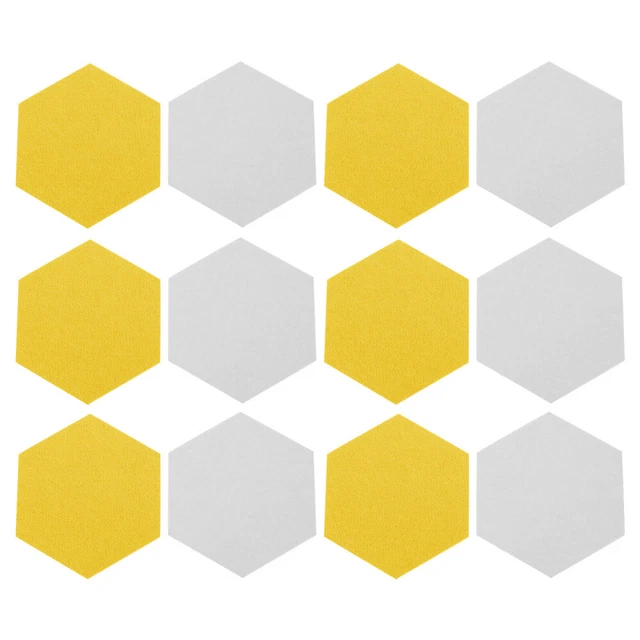 12 piezas Bulletin Board Hexagon fieltro Pin Board Memo Board para Home Office Board