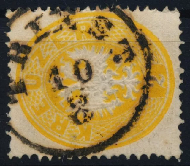 ÖSTERREICH 1863 2kr, gelb, sehr schöne Farbe! TRIEST (Kü) ANK:140,-€! Sehr schön