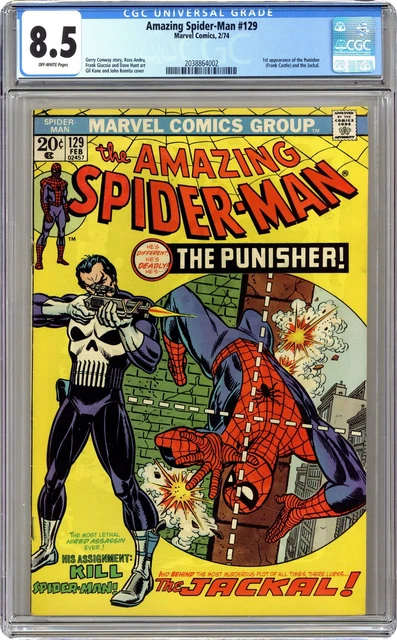 Amazing Spider-Man #129 CGC 8.5 1974 2038864002 1st app. Punisher, Jackal