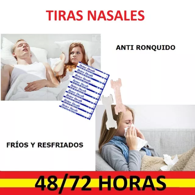 50 / 100 Tiras Nasales Ayuda Dormir Respirar Tiritas Nasal Anti Ronquido Deporte