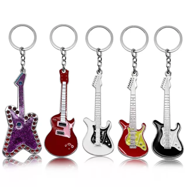 Porte-Clés Guitar Talon Guitare Musique Rock KEYCHAIN Keyfob Trousseau Anneau