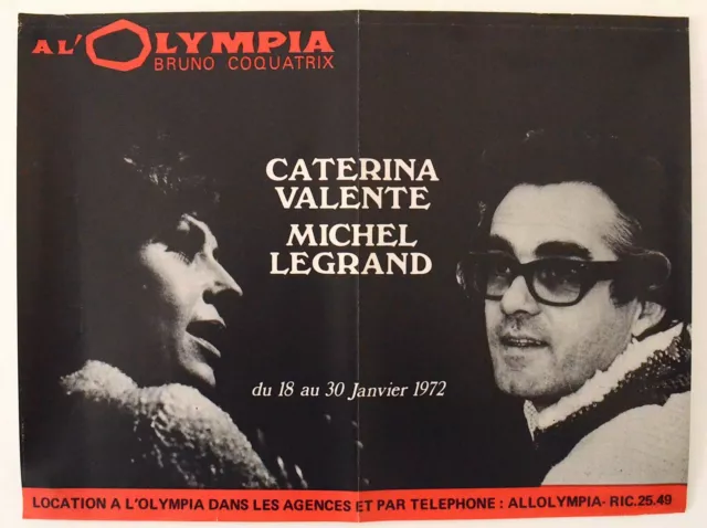 Michel Legrand - Affiche Originale De Concert – Olympia - Très Rare – 1972