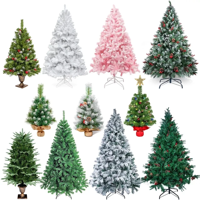 Mini Led Tannenbaum Knstlicher Weihnachtsbaum 60 Cm  Grn/rot, Geschmckt  Mit 10 Aufhngern, Tisch-Deko