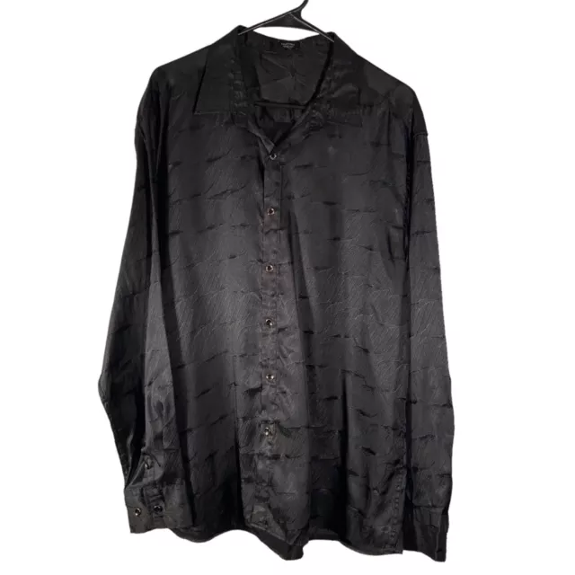 Coofandy Men Long Sleeve Button Down UP Dress Shirt Black Size XL Collard Casual