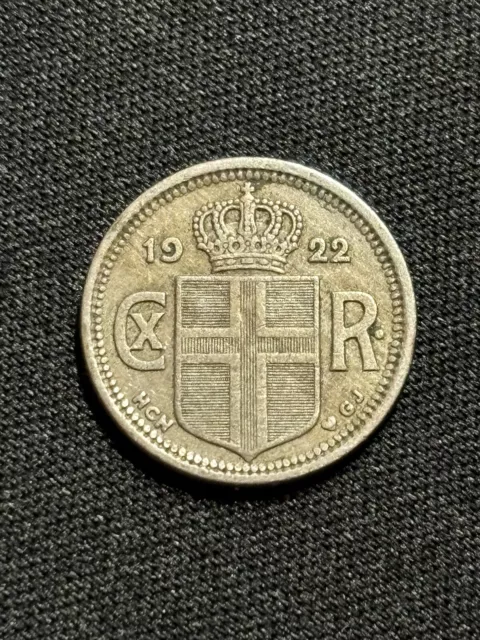 Münzen: Königreich Island (1922 - 1943) 10 Aurar 1922 König Christian X. #226