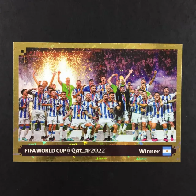 Lionel Messi Sticker Panini Fifa 365 2024 #414 World Cup 2022 Qatar Winner Team