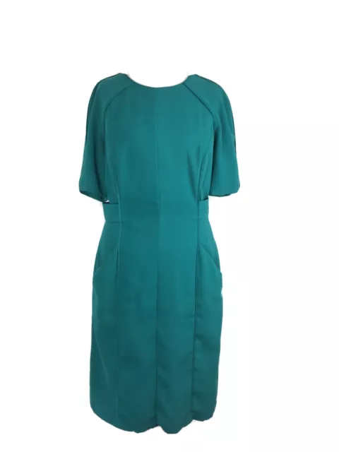 Whistles Damenmantelkleid UK 8 smaragdgrün Polyester mit Gürtel Karriere Arbeit
