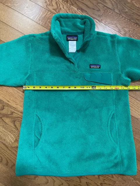 Patagonia Womens Pullover Jacket Size M Blue Green Sweater Re Tool Snap T Fleece