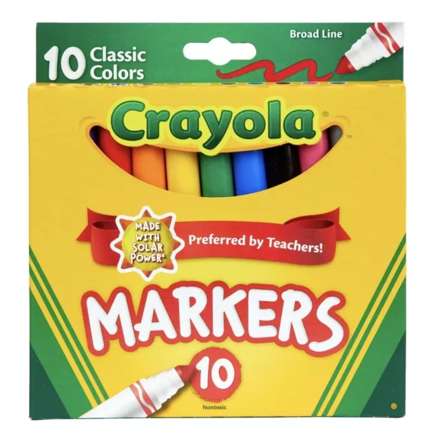 Crayola Washable Markers 3 Packs of 20 Broad Non-Toxic School Art Supplies  60