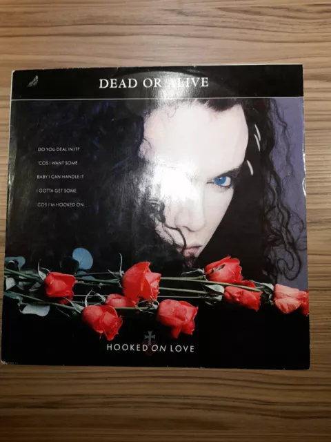 Dead Or Alive Hooked On Love Epic Records 12i nch Single Record Album VGC+ 1987