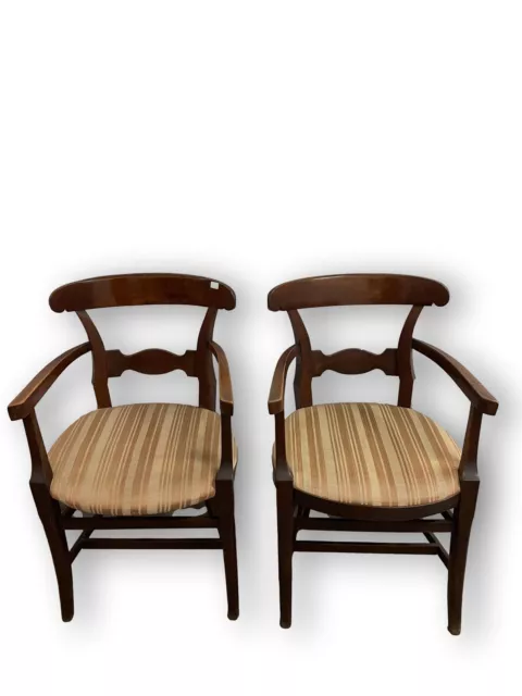 Paire De Fauteuils De Style Empire. Bois Fruitier. Xix-Xx Siècle