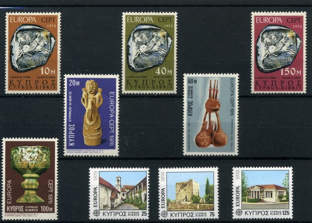 Kl. Lot Briefmarken Zypern  1974/76/78