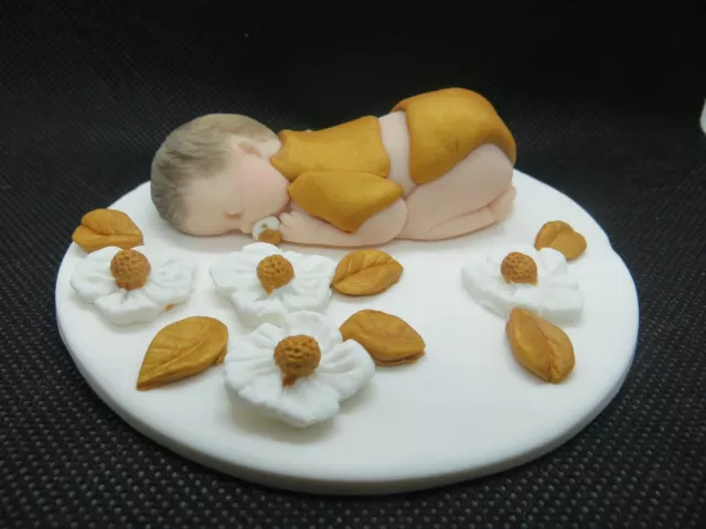 Golden boy figurine / baby shower cake topper