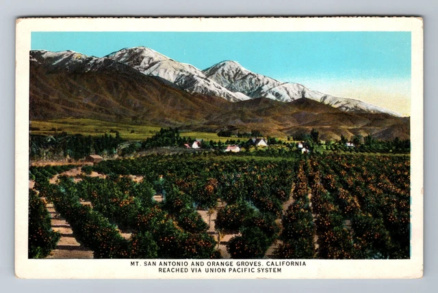 San Antonio CA- California, Aerial Scenic Mountain View, Vintage Postcard