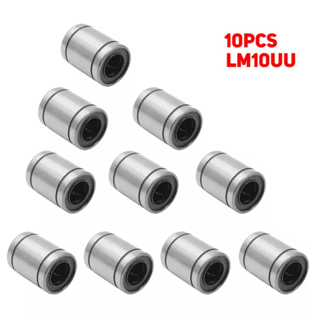 10PCS LM10UU Linear Bearing 10x19x29mm Ball Bearings Bushing For 3D Printer New