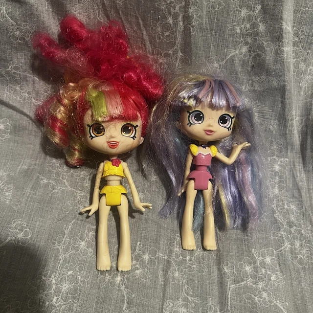 SHOPKINS SHOPPIES DOLLS x2 RAINBOW KATE Doll Join the Party! red