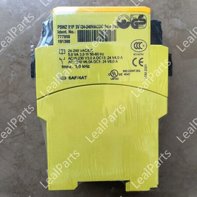 New For Pilz PSWZ X1P 3V 777950 Safety Relay 24-240VACDC 2n/o 1n/c