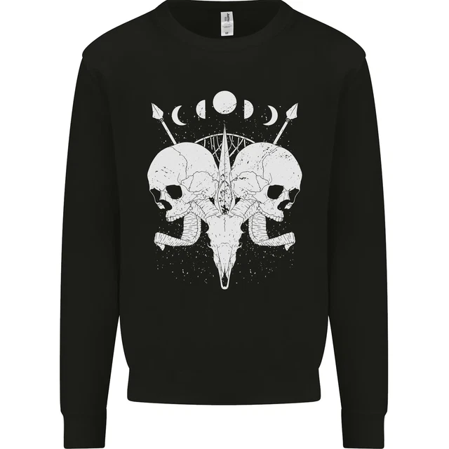 Moon Skulls Mens Sweatshirt Jumper