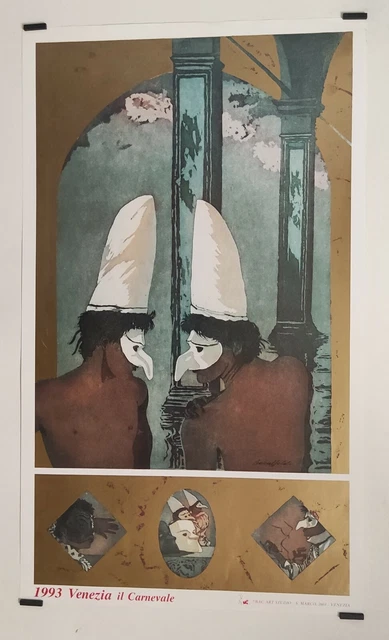 Baruffaldi Venezia the Carnival 1993 Original Poster Carnival Italy Show