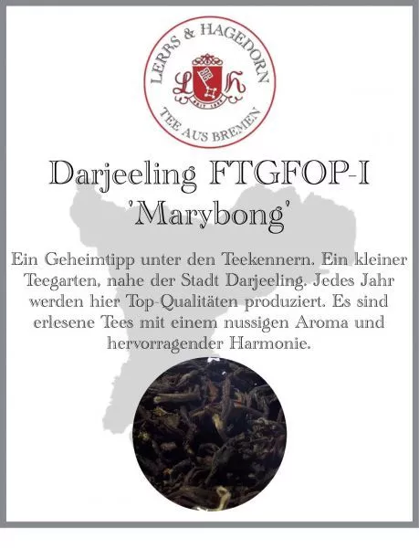 Darjeeling Thé Ftgfop-I 'Marybong', 1.5kg