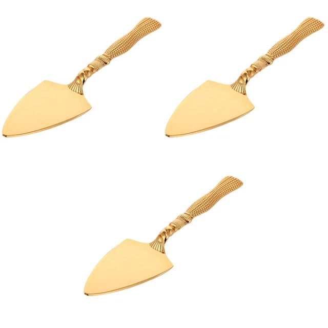 3 piezas pala de pastel de cocina servidor de pizza dispensador de queso exquisito pastel - porción - W