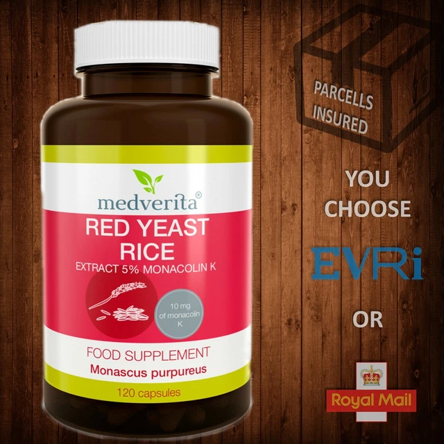 MEDVERITA RED YEAST RICE + 200mg Extract 5 of Monacolin K £10.57