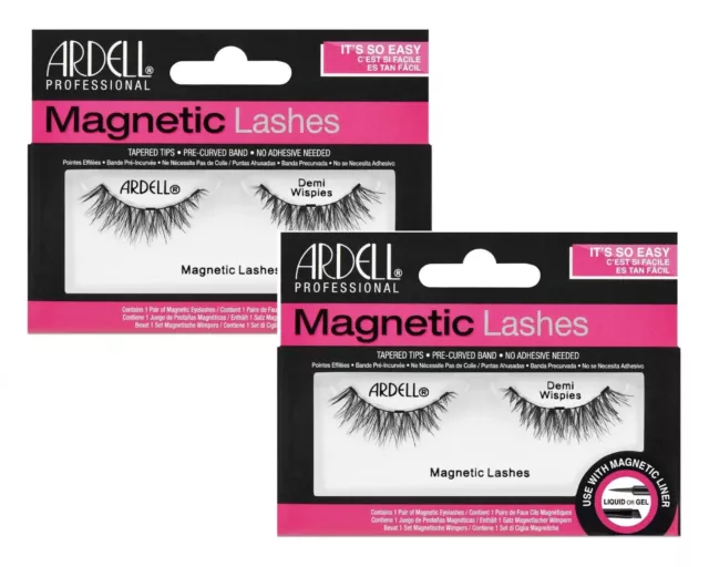 Ardell False Eyelashes - Magnetic Strip Lashes- Demi Wispies ( Pack of 2 )